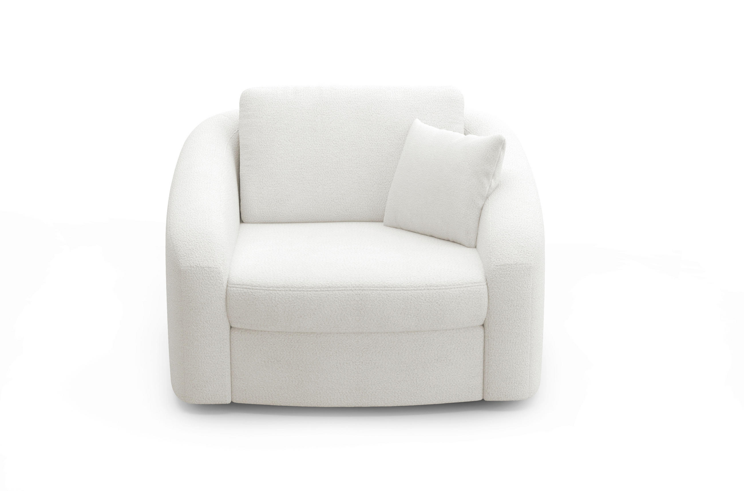 SESSEL in Flachgewebe Weiß  - Schwarz/Weiß, MODERN, Kunststoff/Textil (116/88/104cm) - Sit & More