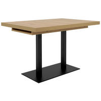 TABLE matériau de bois 120/80/74 cm  - noir/chêne artisan, Konventionell, métal/matériau de bois (120/80/74cm) - MID.YOU