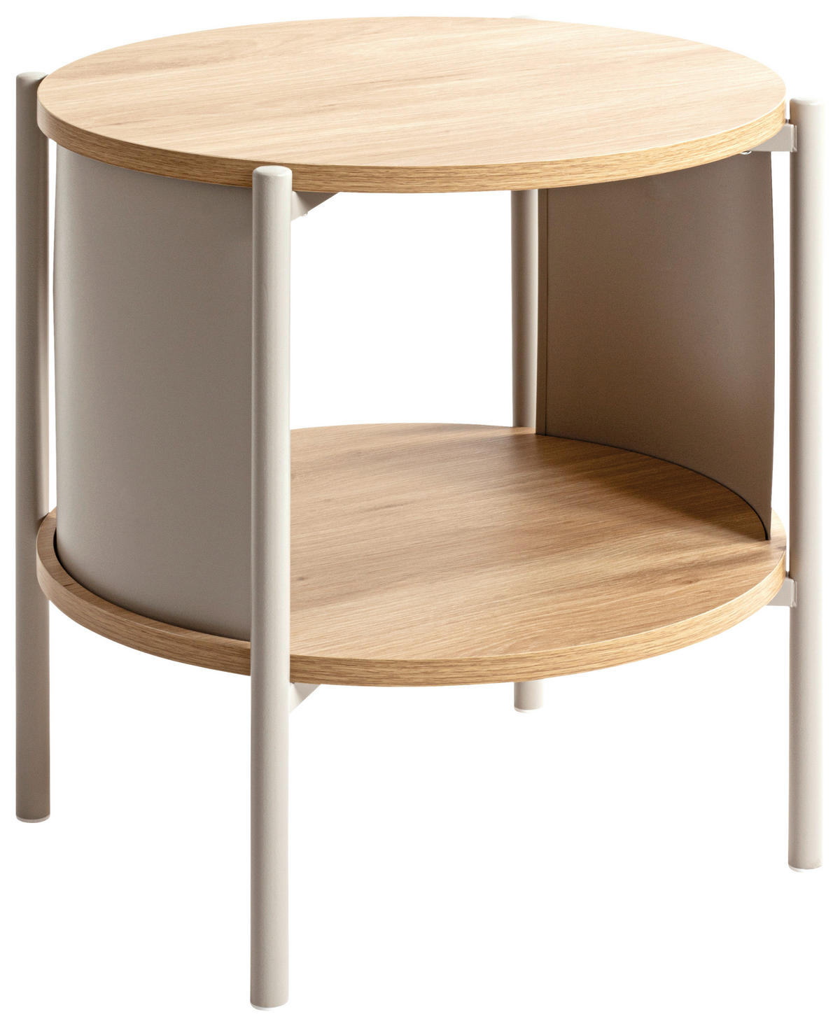 BEISTELLTISCH in Metall, Holzwerkstoff  - Kaschmir/Eichefarben, Trend, Holzwerkstoff/Metall (40/44cm)
