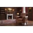 SESSEL in Echtleder Braun  - Braun, LIFESTYLE, Leder/Holz (84/88/83cm) - Landscape
