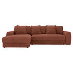 ECKSOFA in Cord Bronzefarben  182/302 cm  - Schwarz/Bronzefarben, MODERN, Kunststoff/Textil (182/302cm) - Carryhome