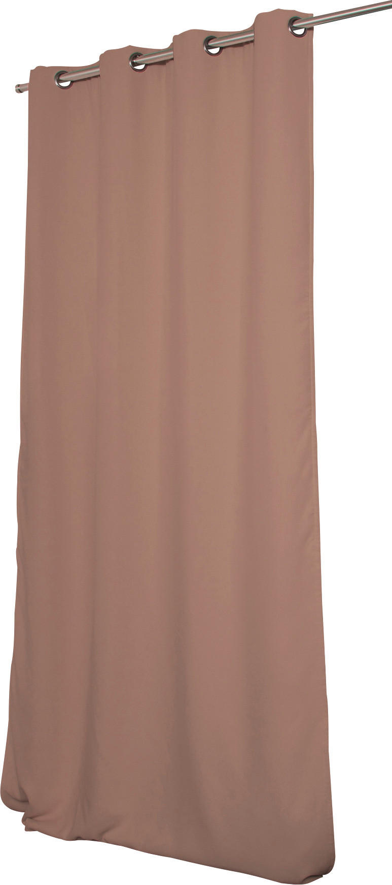WÄRMESCHUTZVORHANG Verdunkelung 145/260 cm   - Braun, Design, Textil (145/260cm)
