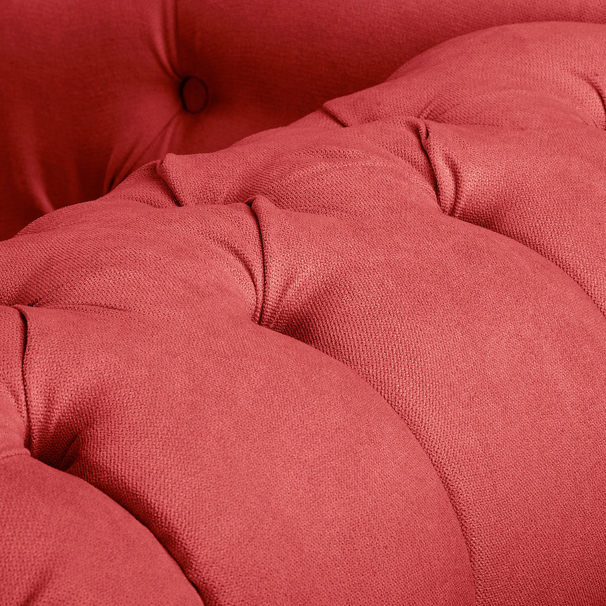 RÉCAMIERE Pako in Mikrofaser Rot  - Rot/Braun, Design, Holz/Textil (185/93/75cm) - Livetastic