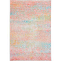 VINTAGE-TEPPICH 130/190 cm ONDEA FIORITH, waschbar Rosa, Türkis, Dunkelgelb  - Türkis/Dunkelgelb, Design, Kunststoff/Textil (130/190cm) - Lindorug