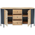 SIDEBOARD 170/90/40 cm  - Schwarz/Akaziefarben, Trend, Holz/Metall (170/90/40cm) - Ambia Home