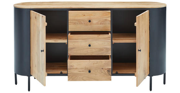 SIDEBOARD 170/90/40 cm - Schwarz/Akaziefarben, Trend, Holz/Metall (170/90/40cm) - Ambia Home