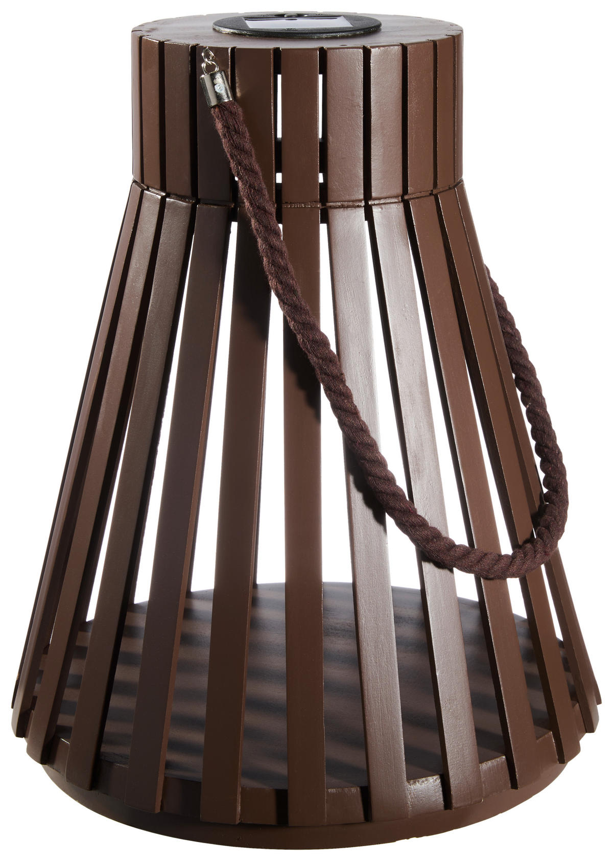 SOLARLEUCHTE 32.2/38.4 cm  - Dunkelbraun, Trend, Holz (32.2/38.4cm) - Ambia Home