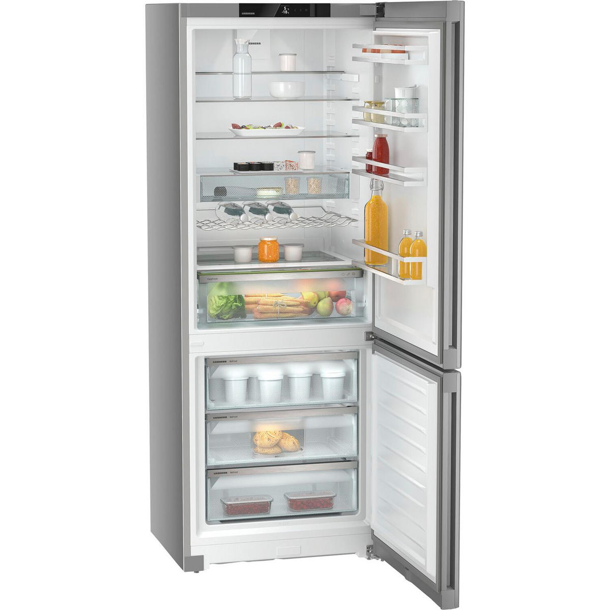 KÜHL-GEFRIER-KOMBINATION CNSFA7723  - Silberfarben, Basics, Glas/Kunststoff (74,7/201,5/67,5cm) - Liebherr