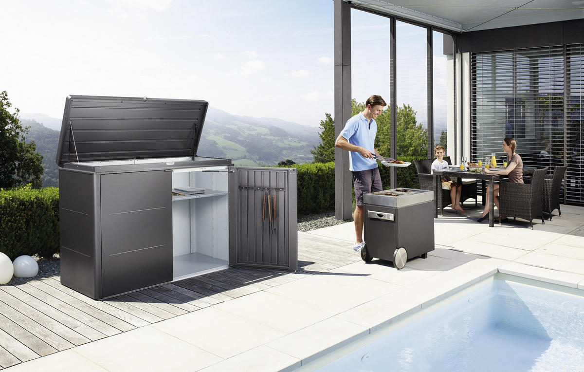 KISSENBOX - Silberfarben, Design, Metall (200/127/84cm) - Biohort