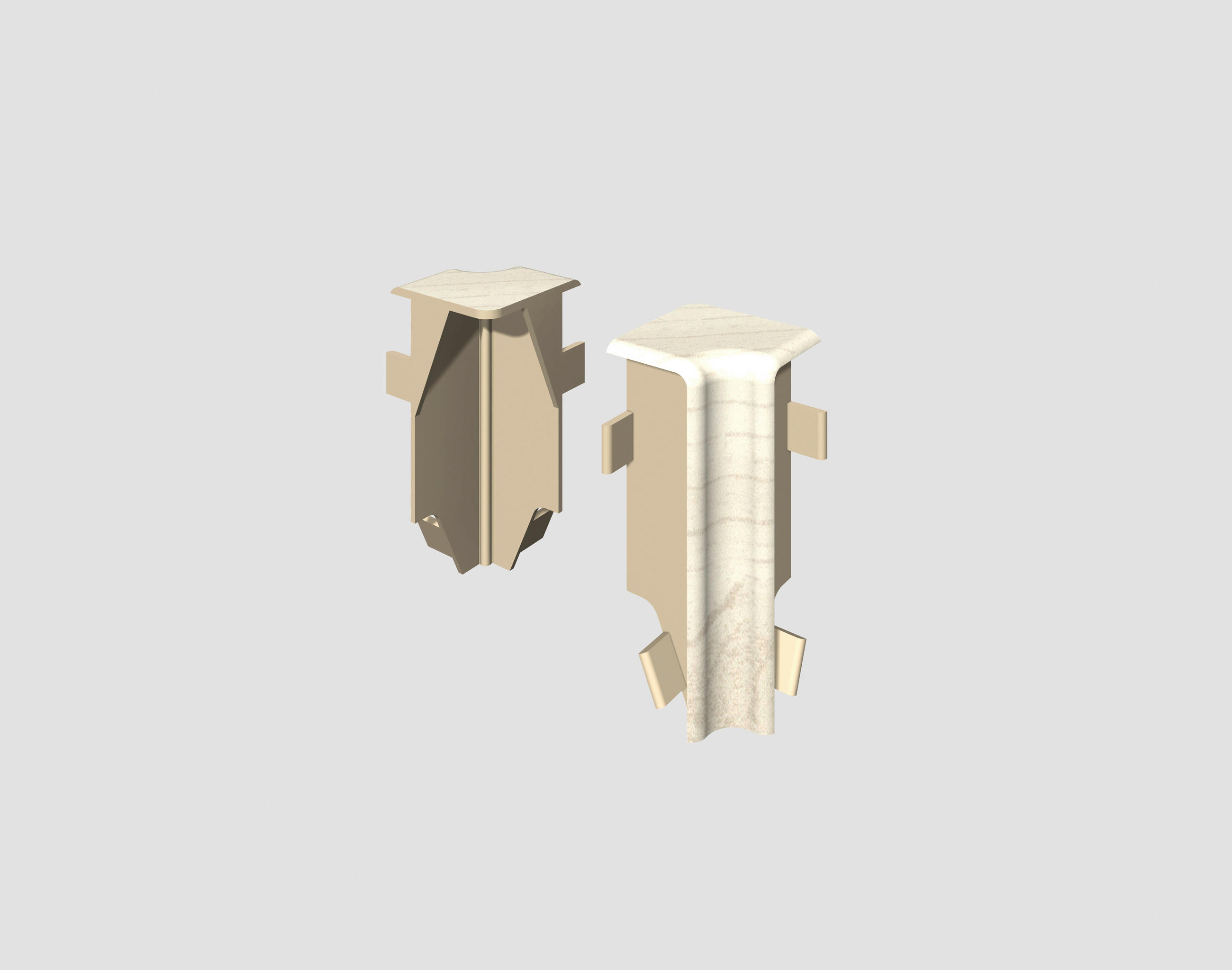 Innenecke Eiche Grau Grau, Eichefarben  - Eichefarben/Grau, Basics, Kunststoff (1.6/0.7/5.9cm) - Egger Holzwerkstoffe