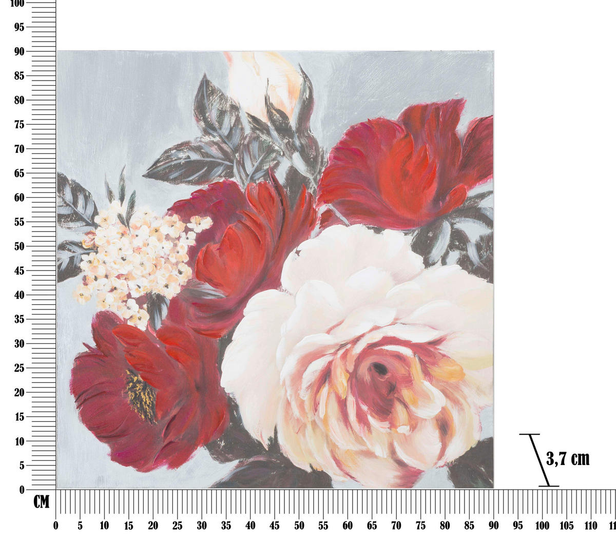 LEINWANDBILD Blumen  - Basics, Holz/Textil (90/90/3.7cm)