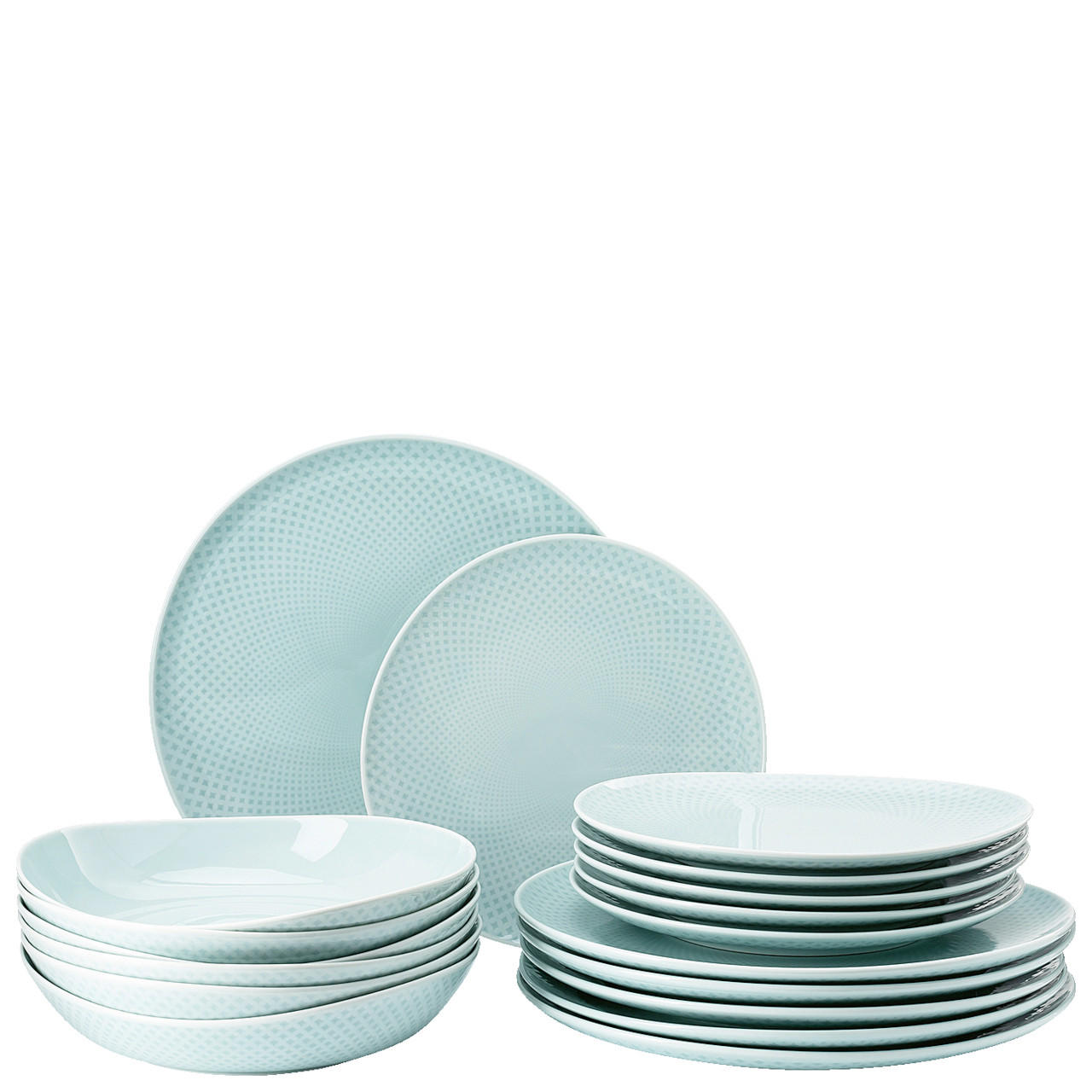 KOMBISERVICE Salbeigrün Junto 18-teilig 6 Personen  - Salbeigrün, Basics, Keramik (32/31,7/28,1cm) - Rosenthal