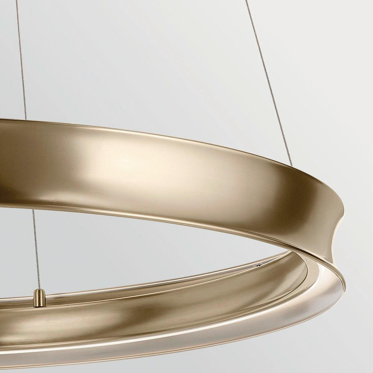 LED-HÄNGELEUCHTE Kichler 95/100,3 cm  - Champagner, Design, Metall (95/100,3cm) - Elstead Lighting
