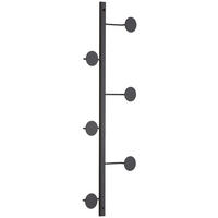 LIŠTA S HÁČKY, 20/70/6 cm - černá, Trend, kov (20/70/6cm) - Landscape