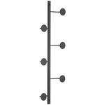 HAKENLEISTE  in Schwarz  - Schwarz, Trend, Metall (20/70/6cm) - Landscape