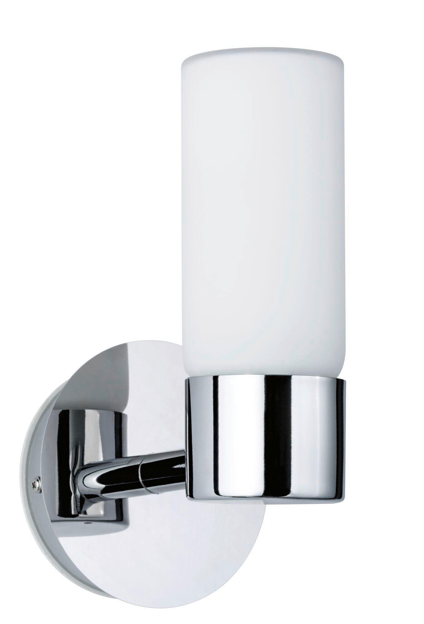 WANDLEUCHTE Eleon 10,5/13,5/20,3 cm   - Chromfarben/Weiß, Basics, Glas/Metall (10,5/13,5/20,3cm) - Paulmann