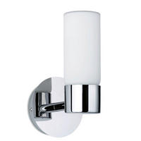 WANDLEUCHTE Eleon 10,5/13,5/20,3 cm   - Chromfarben/Weiß, Basics, Glas/Metall (10,5/13,5/20,3cm) - Paulmann