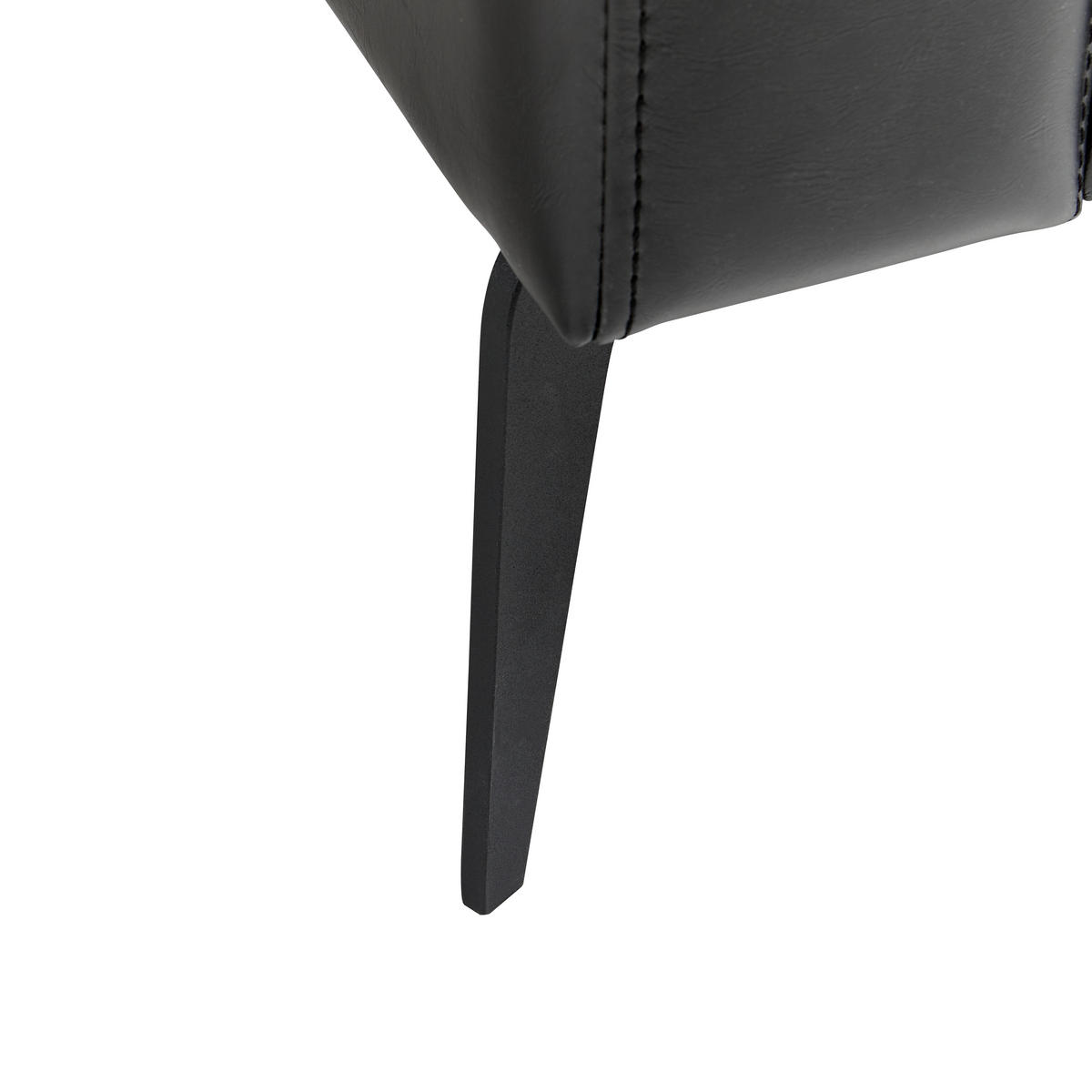 SESSEL Lederlook Schwarz    - Schwarz, Design, Textil/Metall (81/79/79cm) - Livetastic