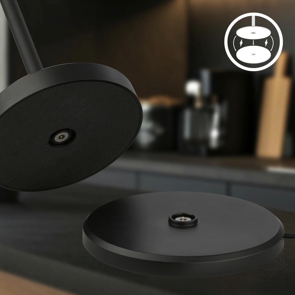 PUNJIVA STONA LAMPA - crna, Osnovno, metal/plastika (12,5/39,5cm)