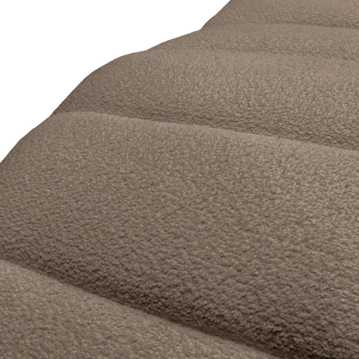 RELAXLIEGE in Bouclé Braun  - Silberfarben/Braun, Design, Textil/Metall (65/65-95/171cm) - Livetastic