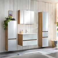 BADEZIMMER  in 160 cm  - Eichefarben/Weiß, KONVENTIONELL, Glas/Holzwerkstoff (160cm) - Held