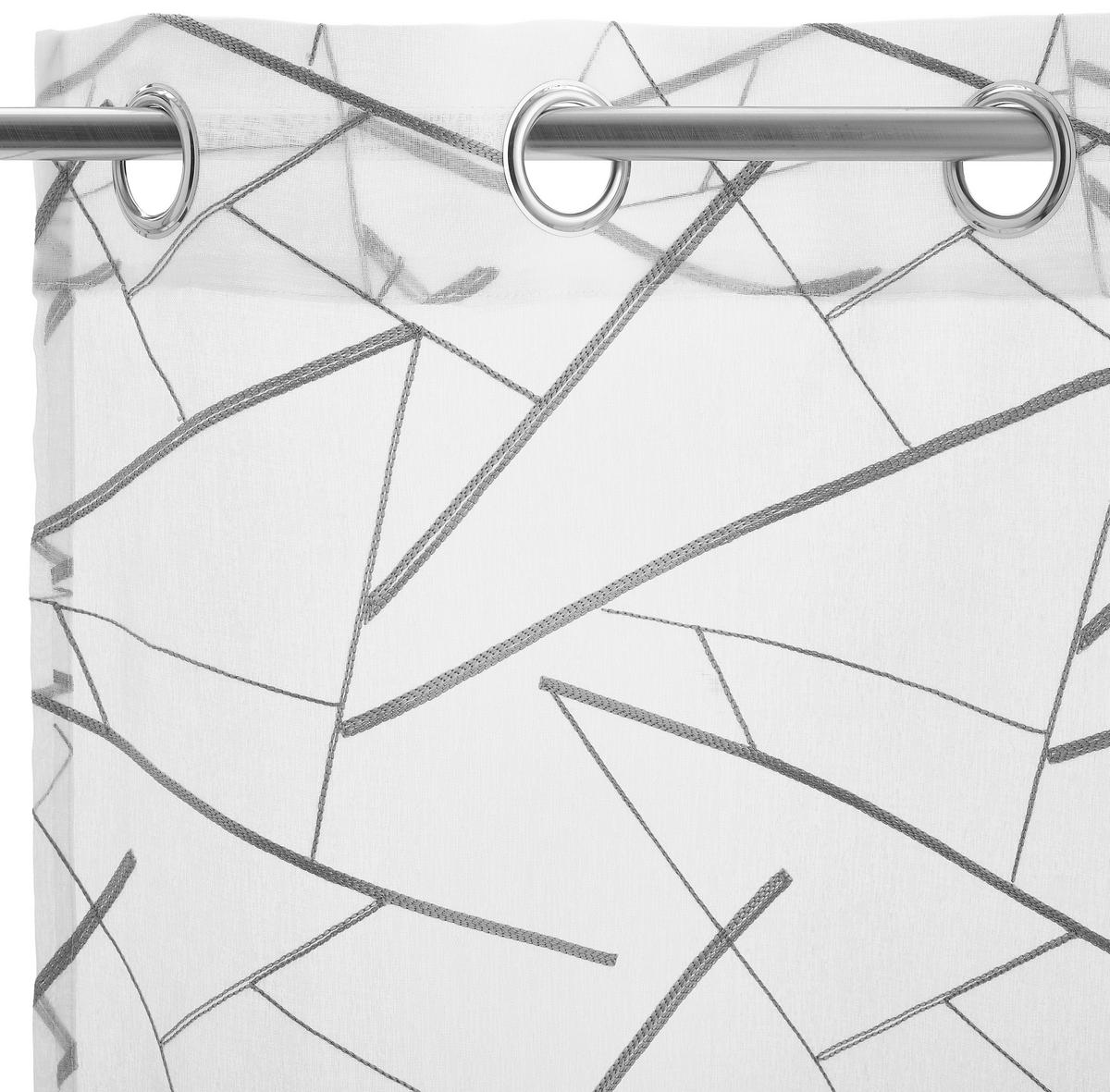 ÖSENSCHAL GRAPHIK halbtransparent 140/245 cm   - Grau, Design, Textil (140/245cm) - Esposa