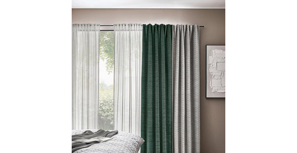 FERTIGVORHANG MINO halbtransparent 140/245 cm   - Silberfarben, KONVENTIONELL, Textil (140/245cm) - Dieter Knoll