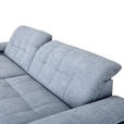 ECKSOFA in Webstoff Blaugrau  - Blaugrau/Schwarz, Design, Textil/Metall (180/265cm) - Carryhome