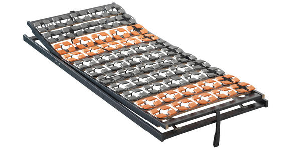 TELLERLATTENROST 140/200 cm  - Anthrazit/Orange, Basics, Holz (140/200cm) - Dieter Knoll