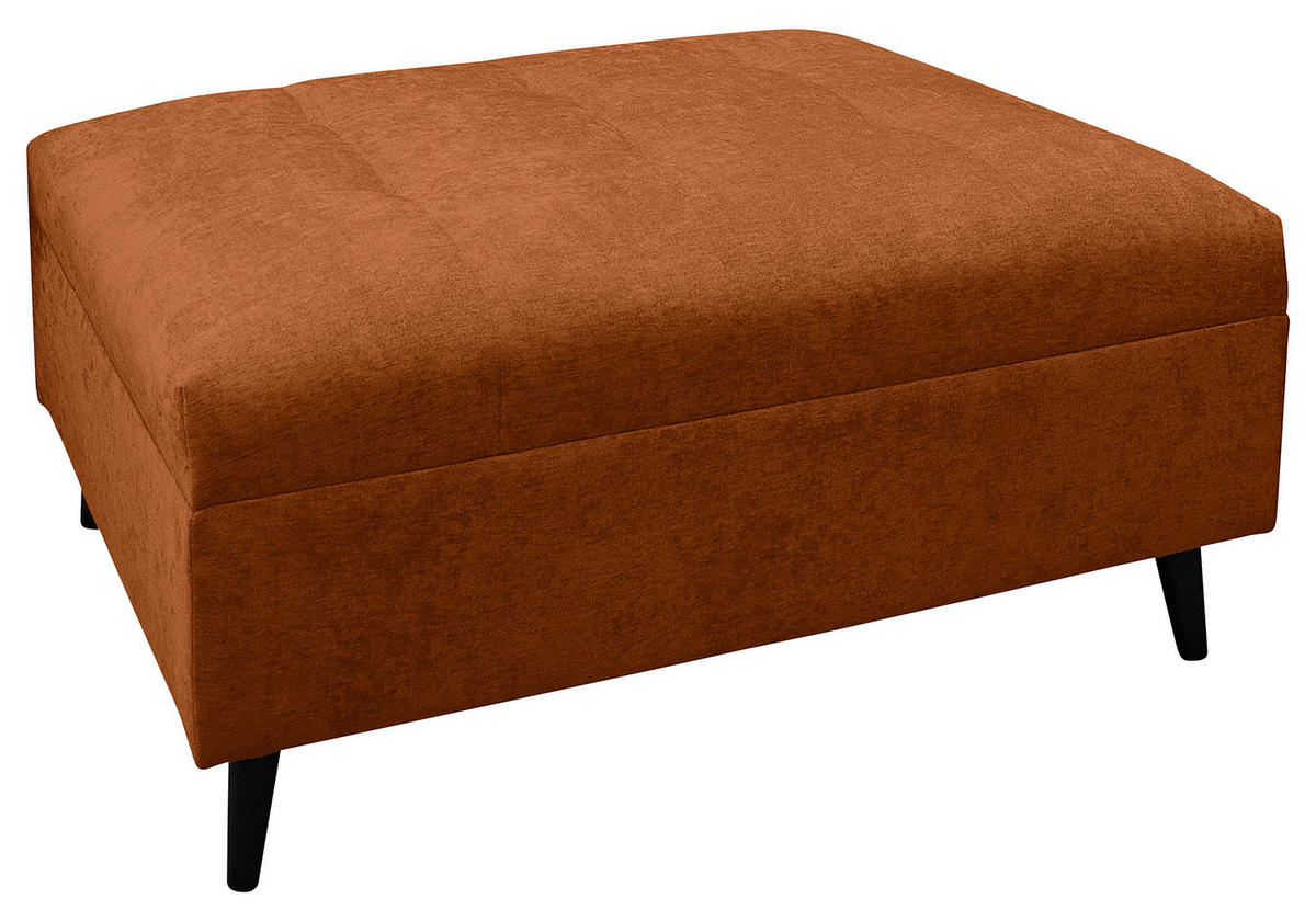 Ecksofa inkl. Hocker tekstil  boje hrđe   - boje hrđe/crna, Design, tekstil/drvo (247/174cm) - MID.YOU