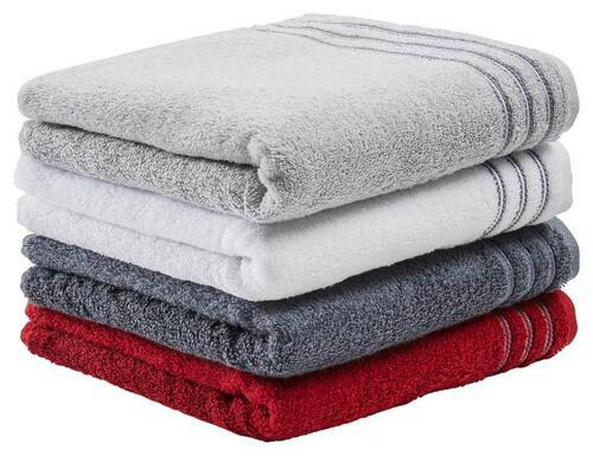 DUSCHTUCH Grossetto 67/140 cm  - Rot, Basics, Textil (67/140cm) - Vossen