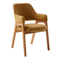 ARMLEHNSTUHL   Bouclé  Currygelb  - Currygelb/Wildeiche, Modern, Holz/Textil (56/86/62cm) - MID.YOU