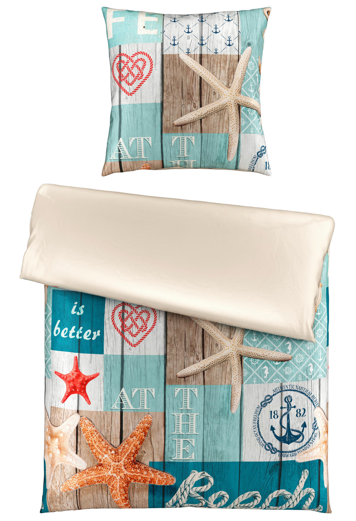 WENDEBETTWÄSCHE Cerchi Satin 135/200 cm  - Multicolor, Design, Textil (135/200cm) - Esposa