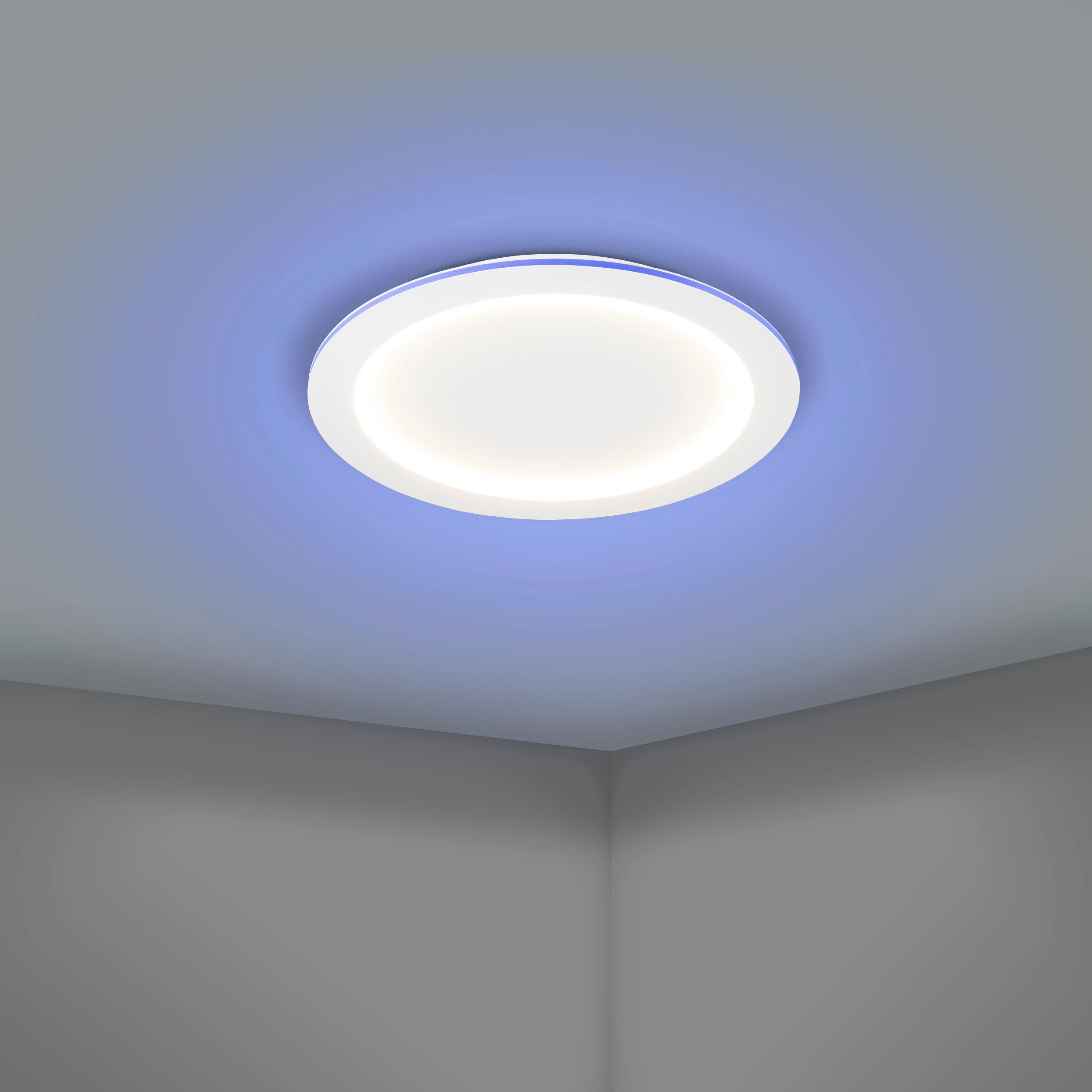 Thumbnail - Eglo Led-Deckenleuchte Padrogiano, Weiß, Metall, Kunststoff, rund,rund, Farbwechsler, 3-fach schaltbar, Smartphone-Steue...