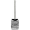 WC SADA - ŠTĚTKA A DRŽÁK - barvy stříbra/světle šedá, Basics, kov/plast (9,5/38,5/9,5cm) - Sadena