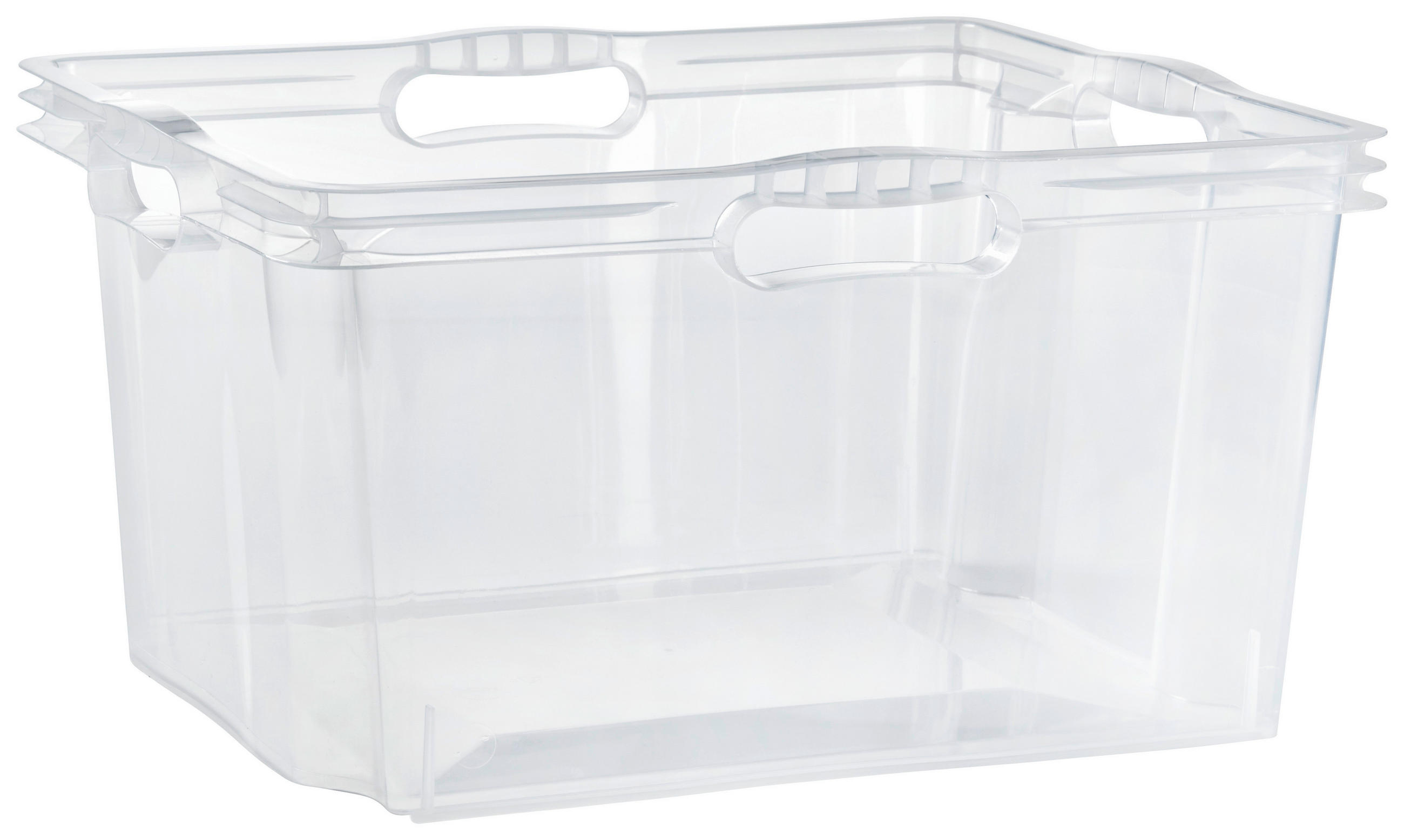 ÚLOŽNÝ BOX, plast - průhledné, Basics, plast (43/35/23cm)