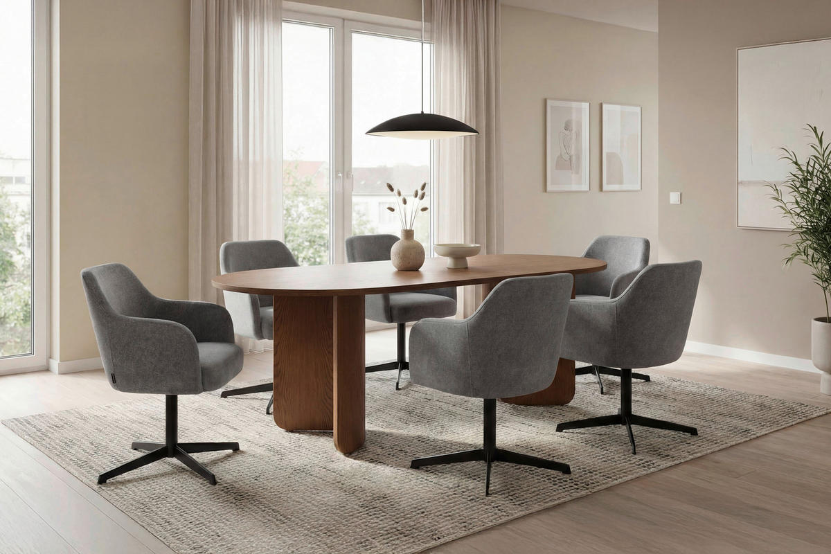 ESSTISCH 200/100/76 cm Echtholz, Nachbildung  Holzwerkstoff Eichefarben  - Eichefarben, MODERN, Holzwerkstoff (200/100/76cm) - Schöner Wohnen