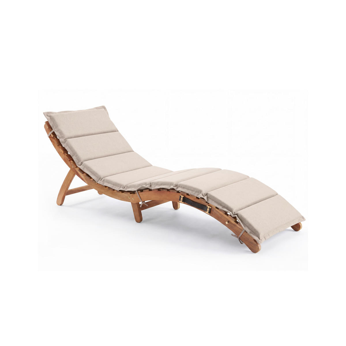 GARTENLIEGE 170/55/54 cm  - Beige/Akaziefarben, Natur, Holz/Kunststoff (170/55/54cm) - Ambia Garden