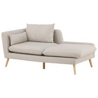 RÉCAMIERE in Leinenoptik Beige  - Beige, Design, Holz/Textil (174/80/93cm) - Livetastic