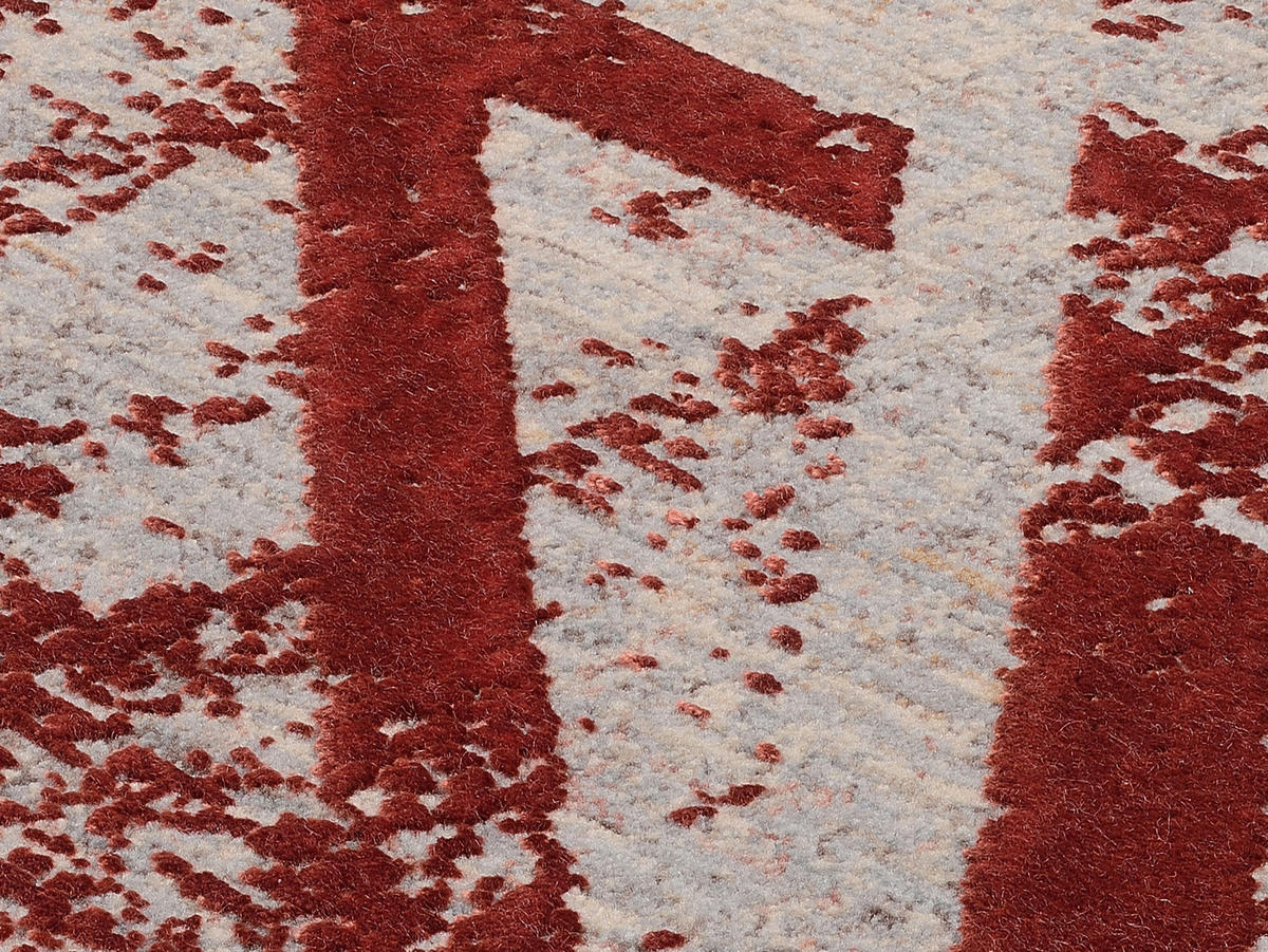 WEBTEPPICH 80/150 cm Arizona Grau, Rot  - Rot/Grau, Design, Textil (80/150cm) - Musterring