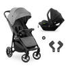 KINDERWAGENSET  Shop N Care Travel Set  Grey  - Schwarz/Grau, Basics, Textil/Metall (52/110/91cm) - Hauck