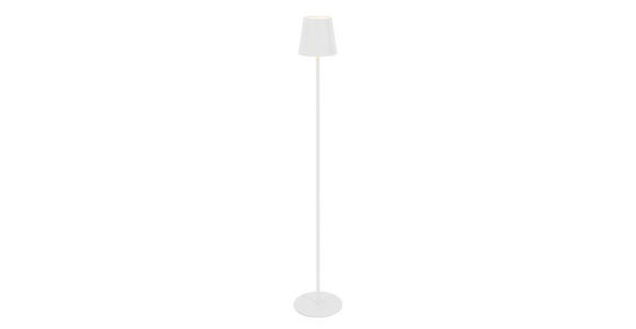 AKKU-STEHLEUCHTE 22/130 cm - Weiß, Design, Kunststoff/Metall (22/130cm) - Novel