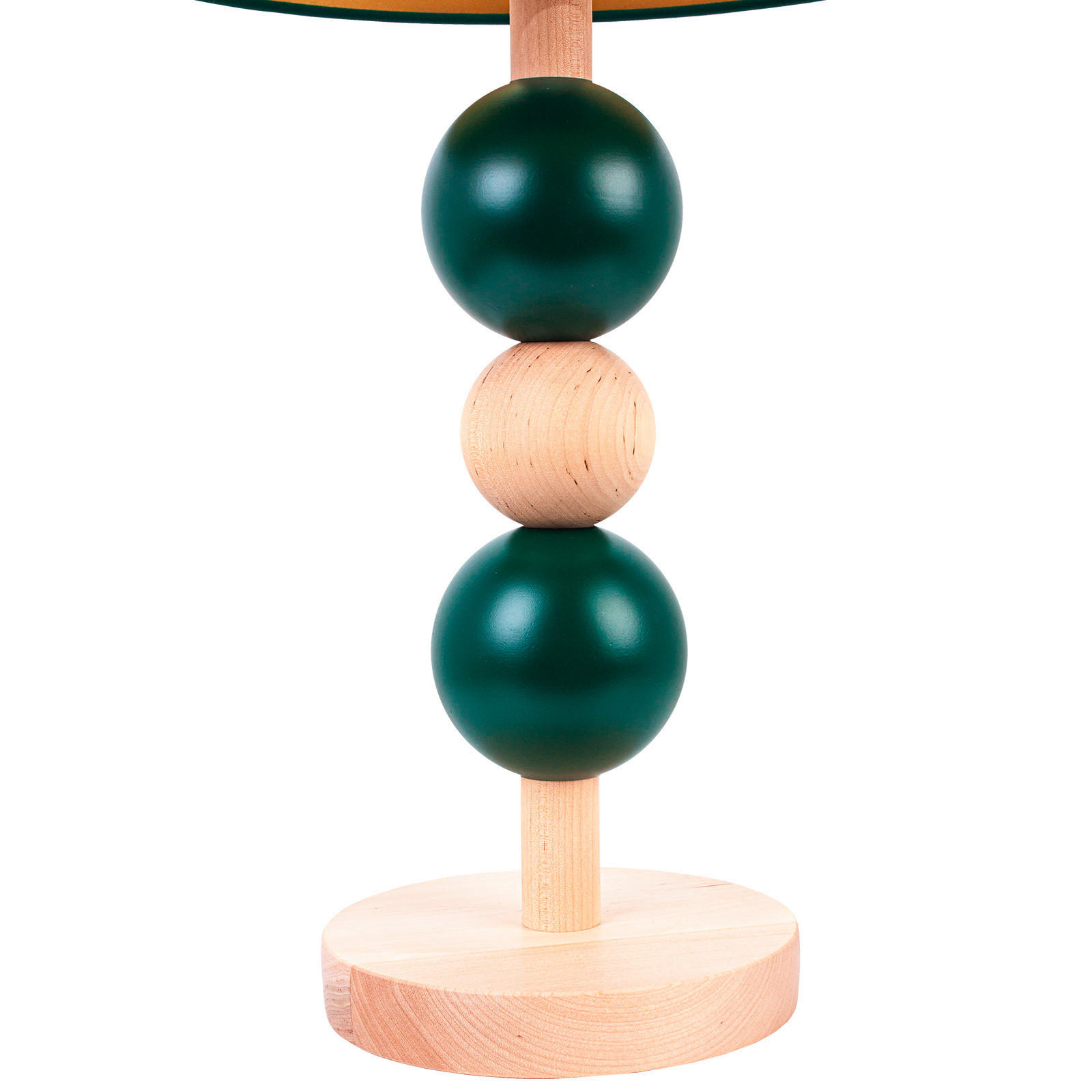 KINDERTISCHLEUCHTE 30,7/53 cm   - Waldgrün/Goldfarben, Natur, Holz (30,7/53cm)