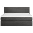 BOXSPRINGBETT 180/200 cm  in Grau  - Schwarz/Grau, KONVENTIONELL, Holz/Textil (180/200cm) - Carryhome