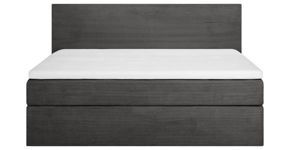 BOXSPRINGBETT 180/200 cm  in Grau  - Schwarz/Grau, KONVENTIONELL, Holz/Textil (180/200cm) - Carryhome