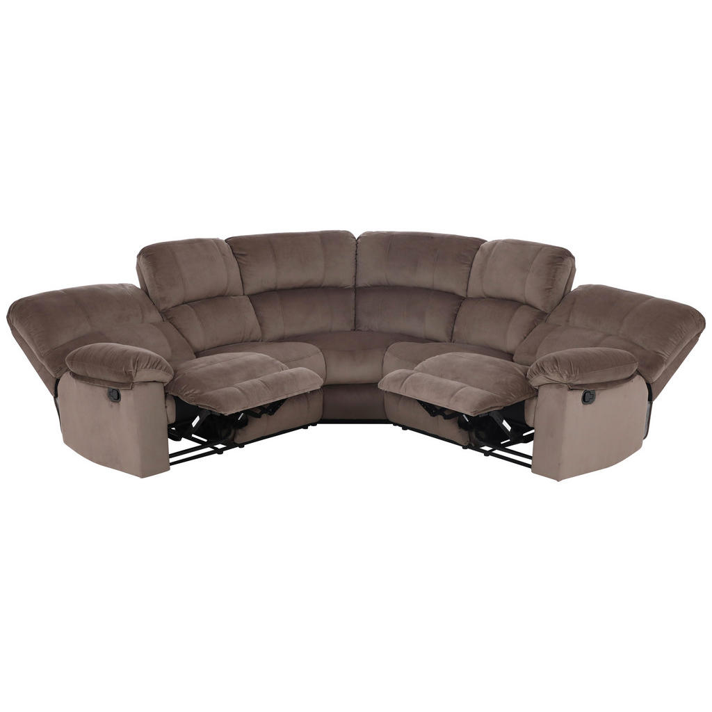 Thumbnail - P & B Ecksofa, Braun, Textil, 5-Sitzer, Eckteil, 253x100x253 cm, Relaxfunktion, Wohnzimmer, Sofas & Couches, Wohnlandsch...