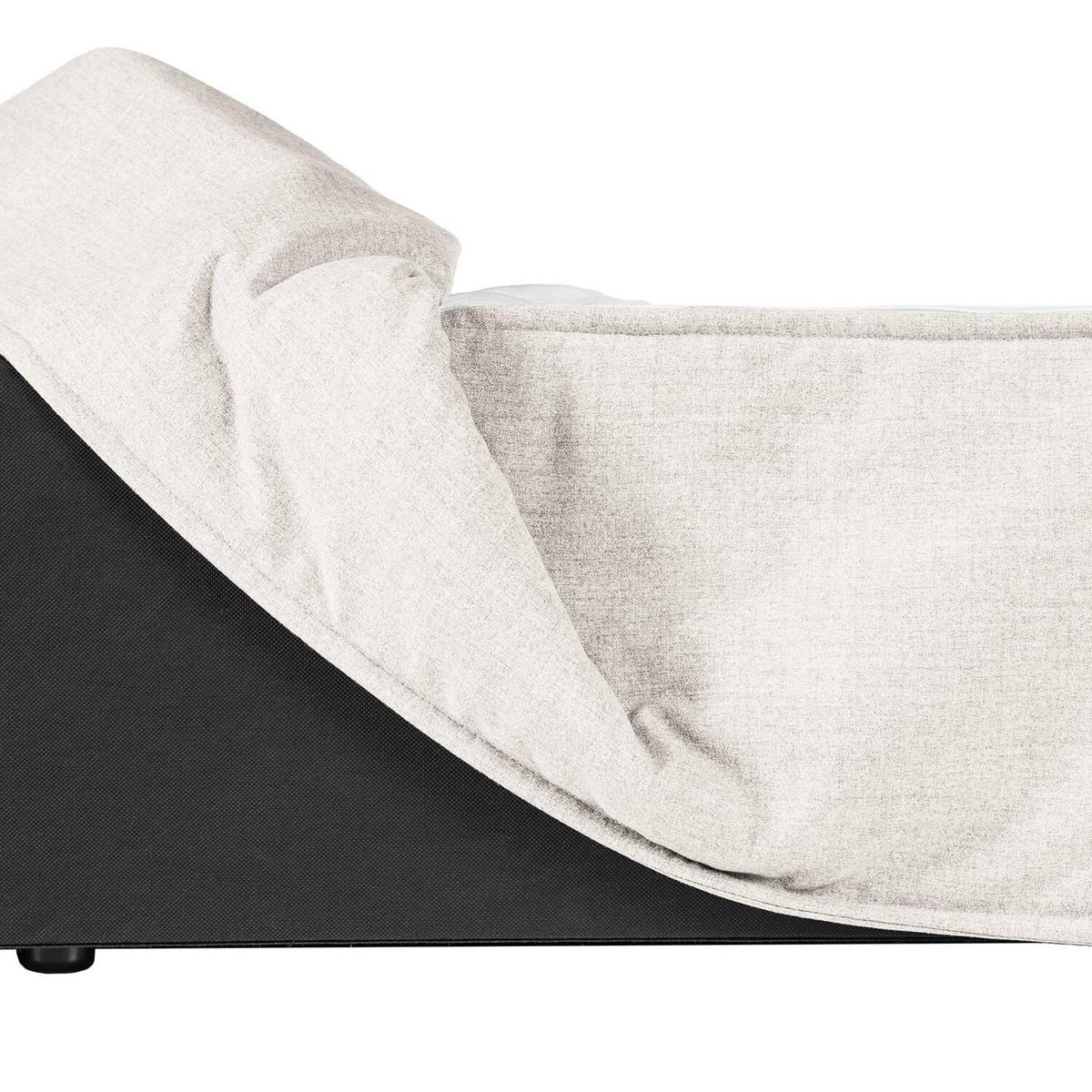 BOXSPRINGBETT 180/200 cm  in Creme  - Creme/Schwarz, Design, Textil (180/200cm) - home24