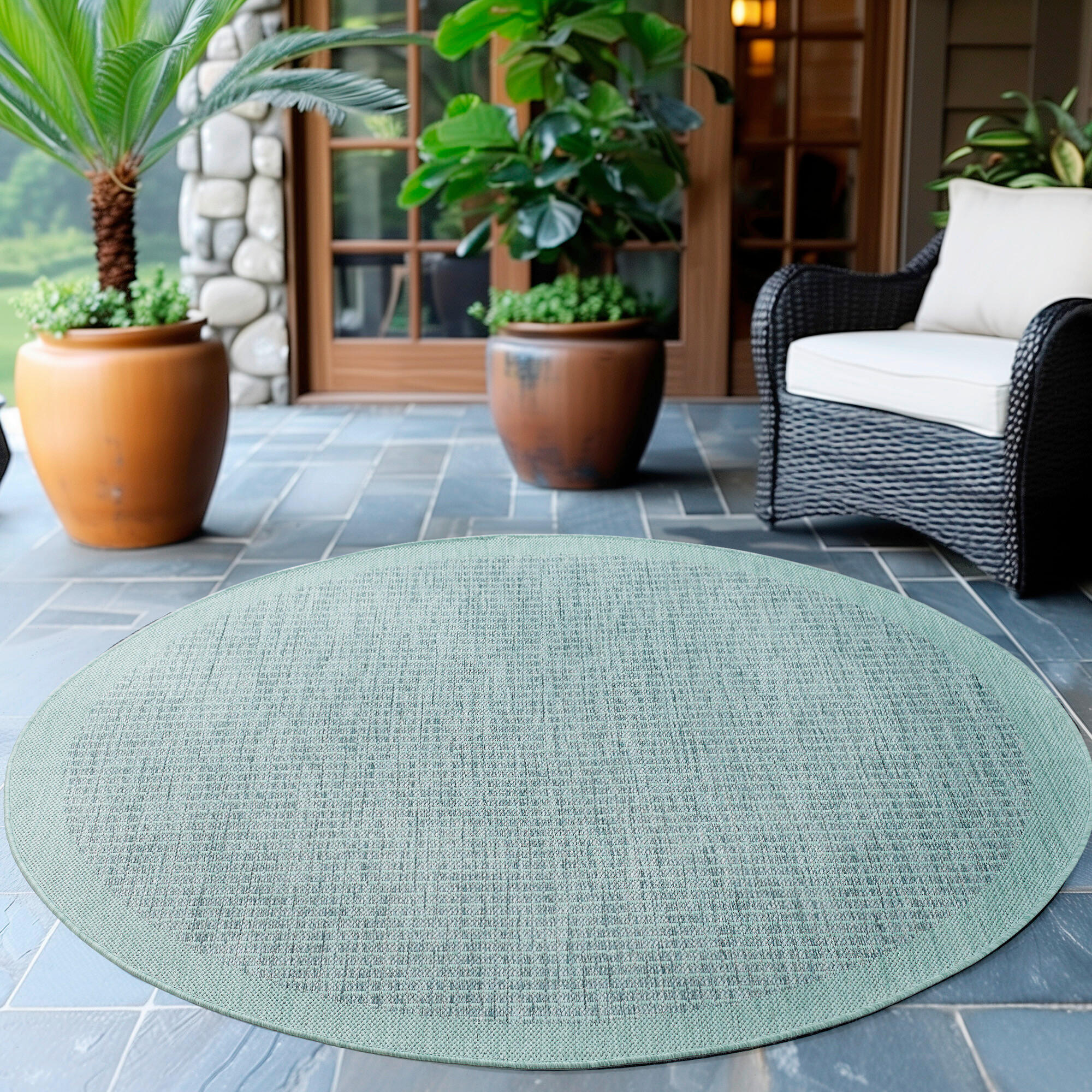 TEPIH ZA UNUTAR./VANJ. UPORAB  160 cm  plava  GIZA  - plava, Basics, tekstil (160cm) - Novel