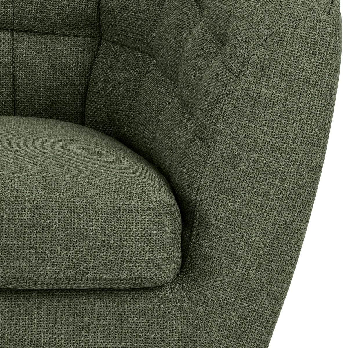 2-SITZER-SOFA in Bouclé Grün  - Schwarz/Grün, Design, Textil/Metall (150/78/84cm) - MID.YOU