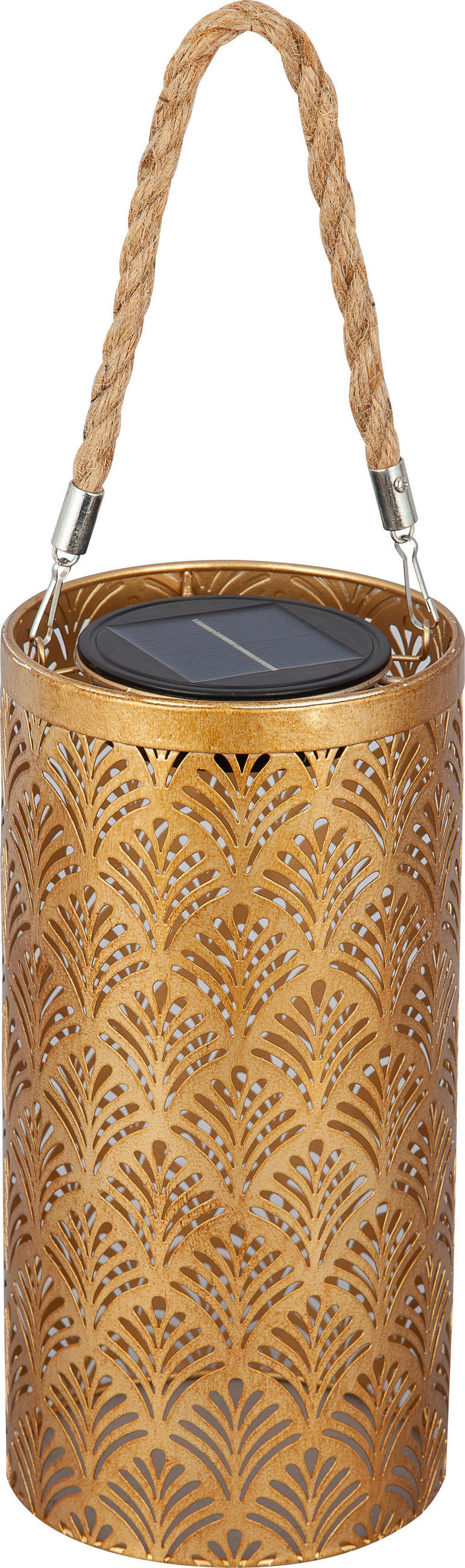 SOLARLEUCHTE - Goldfarben, Design, Kunststoff/Textil (12/24cm) - Ambia Garden